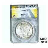 1922-D Silver Peace Dollar ANACS MS61