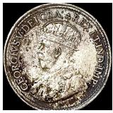 1920 Canada Silver 5 Cents NEARLY  UNCIRCULATED