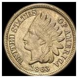 1863 Copper-Nickel Indian Head Cent CLOSELY  UNCI
