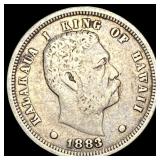 1883 Hawaii Silver Dime LIGHTLY CIRCULATED