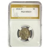 1916-D Buffalo Nickel PGA MS63+