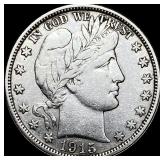 1915-D Silver Barber Half Dollar LIGHTLY CIRCULAT