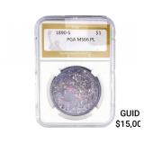 1890-S Morgan Silver Dollar PGA MS66 PL