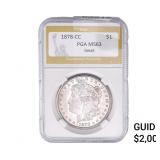 1878-CC Morgan Silver Dollar PGA MS63 Detail