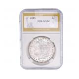 1885 Morgan Silver Dollar PGA MS64