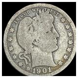 1901-O Silver Barber Quarter UNCIRCULATED