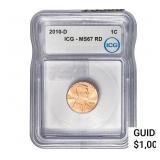 2010-D Lincoln Shield 1C ICG MS67 RD