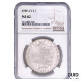 1885-O Morgan Silver Dollar NGC MS62
