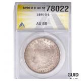 1890-O Morgan Silver Dollar ANACS AU55