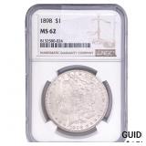 1898 Morgan Silver Dollar NGC MS62