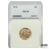 1914 Buffalo Nickel NNC MS64