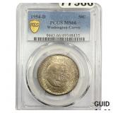 1954-D Washington Silver Half Dollar PCGS MS66 CAR