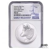 2023 America Big Five Wolf Silver $2 NGC MS69
