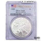 2008 Silver Eagle PCGS MS70