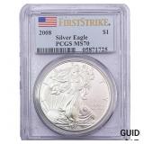 2008 Silver Eagle PCGS MS70