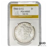 1900-O/CC Morgan Silver Dollar PGA MS65 VAM-10A