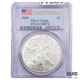 2008 Silver Eagle PCGS MS70