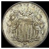 1867 Shield Nickel NEARLY UNCIRCULATED
