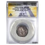 1554-1558 Groat England Mary & Philip Spink 2508