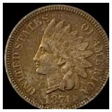 1874 Indian Head Cent CLOSELY UNCIRCULATED