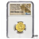 Byzan. Tiberis II Constantine Gold Solidus  AU
