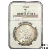 1890-S Morgan Silver Dollar NGC MS64