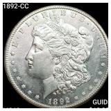 1892-CC Morgan Silver Dollar CHOICE BU+