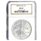 2003 Silver Eagle NGC MS69