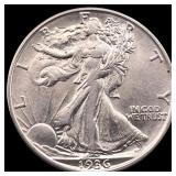 1936-D Silver Half Dollar UNCIRCULATED
