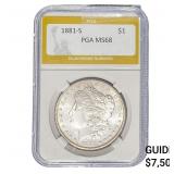 1881-S Morgan Silver Dollar PGA MS68