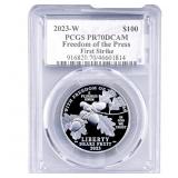 2023-W 1oz Platinum $100 PCGS PR70 Ultra Cameo