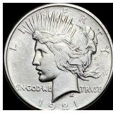 1921 Silver Peace Dollar CLOSELY UNCIRCULATED