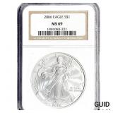 2006 Silver Eagle NGC MS69