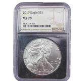 2019 Silver Eagle NGC MS70