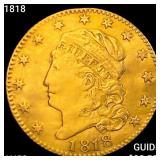 1818 $5 Gold Half Eagle CLOSELY UNCIRCULATED