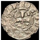 Portugal Crusades Dinis I Silver Dinero NEARLY UN