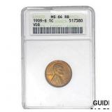 1909-S Wheat Cent ANACS MS64 RB