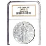 2002 Silver Eagle NGC MS69