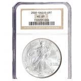 2001 Silver Eagle NGC MS69
