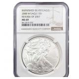 2008-W Rev 07 Silver Eagle NGC MS69