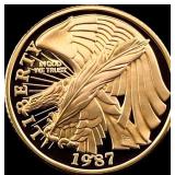 1987-W Gold $5 Constitution Commemorative SUPERB G