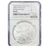 2008-W Rev 07 Silver Eagle NGC MS69