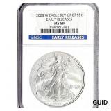 2008-W Silver Eagle NGC MS69