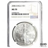 2006 Silver Eagle NGC MS70