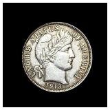 1913 Barber Dime CHOICE AU