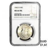 1936-D Franklin Half Dollar NGC MS66 FBL