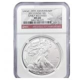 2011 Silver Eagle NGC MS69