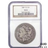 1881-CC Morgan Silver Dollar NGC VG8