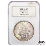 1882-O Morgan Silver Dollar NGC MS63