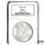 1890-S Morgan Silver Dollar NGC MS63